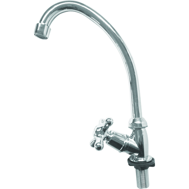 Grifo llave sencillo de fregadero Cuello cisne Cuerpo zinc NESSATI