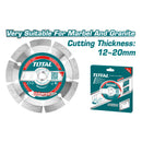 Discos de diamante para mármol y granito 4 1/2" Espesores 12-20mm. Corte seco