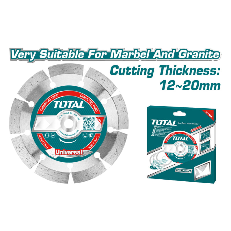 Discos de diamante para mármol y granito 4 1/2" Espesores 12-20mm. Corte seco