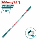 (Caja100 pza) Hoja de segueta para metales bimetálica de 300 mm (12") M42 + D6A. 18 Dientes