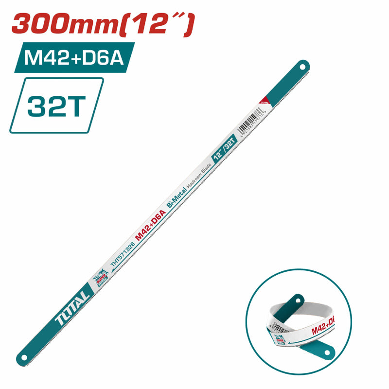 (Caja de 100) Hoja de segueta para metales bimetalica de 300 mm (12") . 32 Dientes.