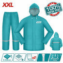 Traje de lluvia pantalon y sobretodo PVC+Polyester alta calidad. Espesor 0.33 mm Talla XXL