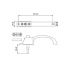 Cierre de traslape con manilla para ventana o puerta corrediza. Acabado color negro.