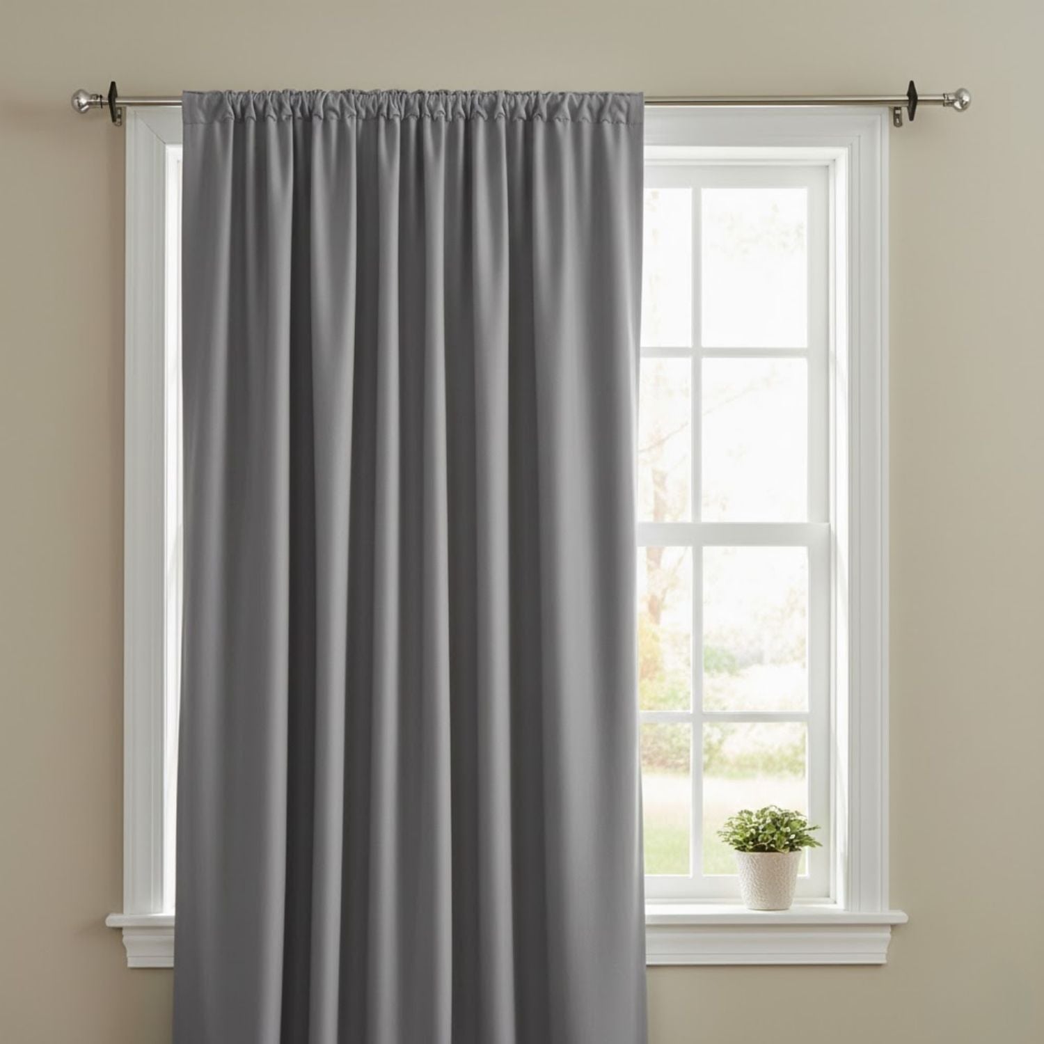 Barra tubo Ajustable cromado para  cortinas 100-200cm Hierro resistente y diseño moderno.