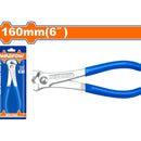 Alicate de Corte Final 160mm(6") Pulido y antióxido. Con mango de plástico.