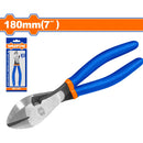 Alicate de corte diagonal 7"/180mm. Pulido y antióxido. Trabajo pesado. Con mango de plástico.