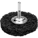 Rueda Nylon negra abrasiva cepillo circular para taladro 3" elimina óxido, pintura