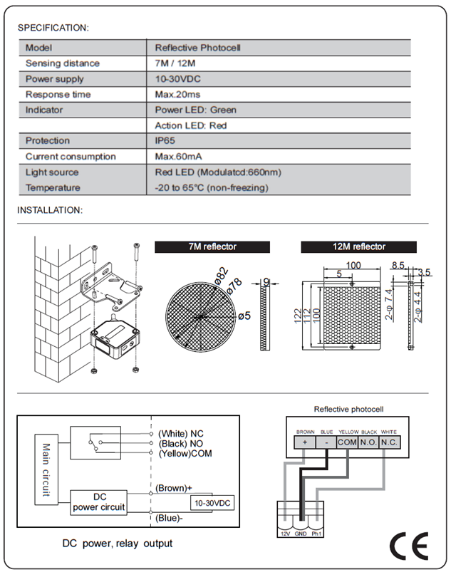Fotocelda de espejo, ahorre instalacion y cableado instale rapido de 12 mts de capacidad entrada de