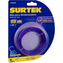 Nylon Redondo Para Desbrozadora En Blíster 1.27Mm X 15 Mt Surtek