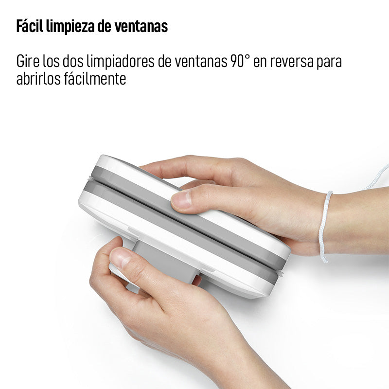 Limpiador de ventanas magnético, color blanco