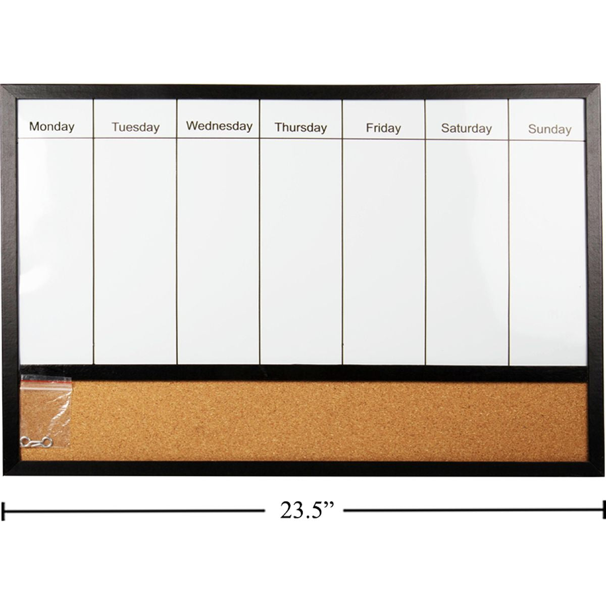 Planificador de Pizarra y tablero de corcho combinado semanal 16 "x 24"