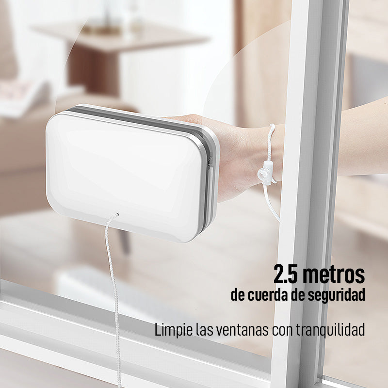 Limpiador de ventanas magnético, color blanco