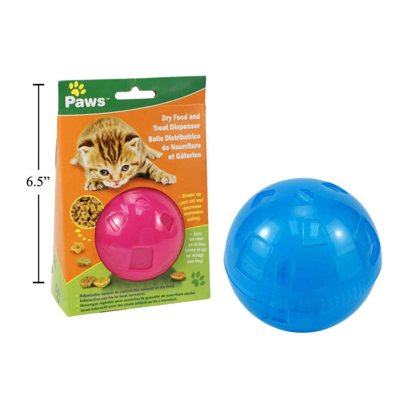 Dispensador Alimento seco para gatos bola de 3,25 " (1pza) (Viene en colores variados al azar)