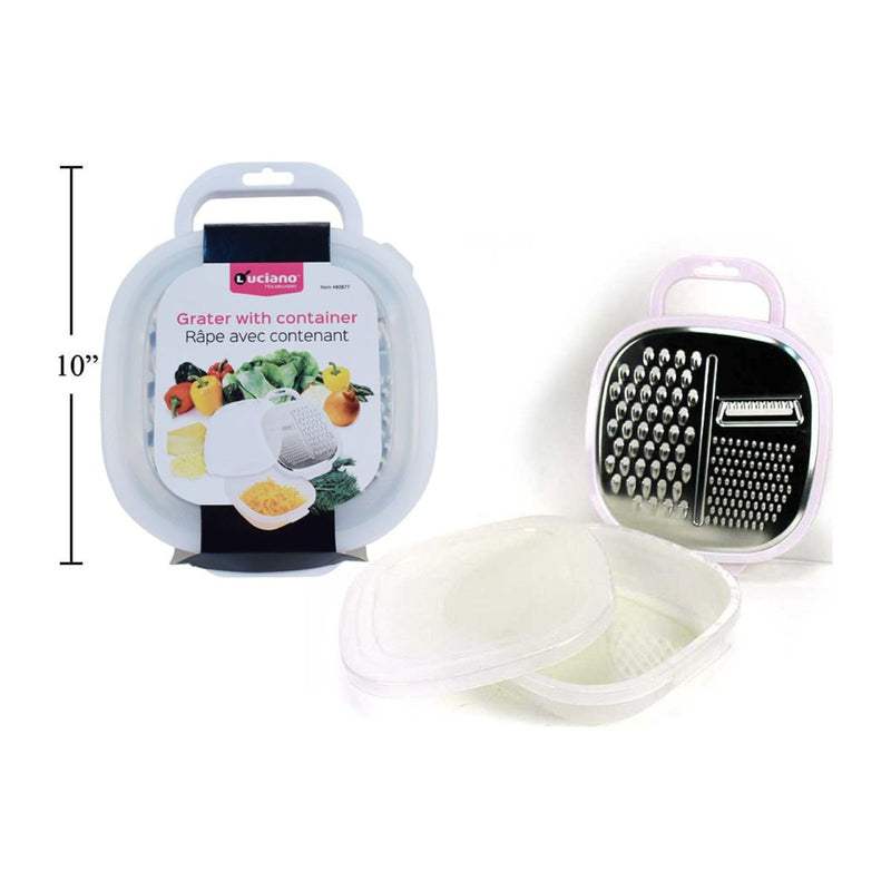 Rallador Luciano 9.7 "x 7.6" con contenedor, tarjeta de funda