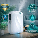 Difusor aromas de Aceites Esenciales. Dispensador Aromático Capacidad de 140ML y Alcance de 200 m³. Aromaterapia.