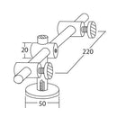 Conector Muro Vidrio Regulable (Doble).