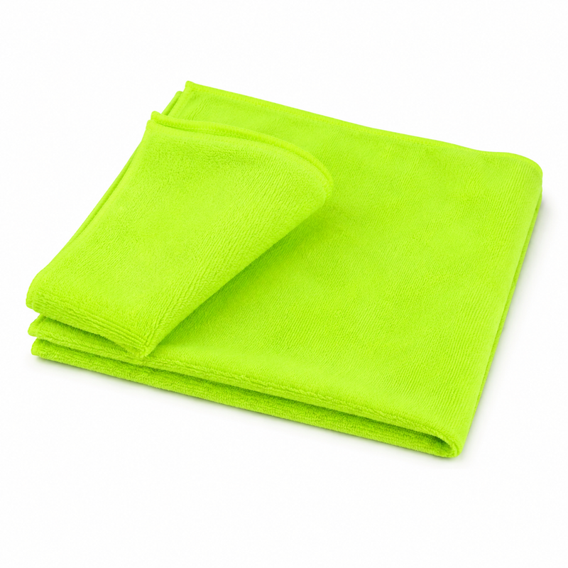 Paños de Microfibra gruesos 350GSM (Set 36 unidades). 16"x16" (40cm x 40cm) Amarillo. Trapos de limpieza absorbentes para industria automotriz.