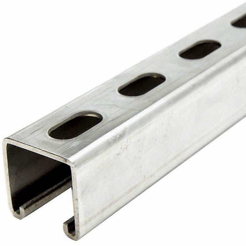 Channel Unistruat. Acero Galvanizado. Dimensiones de 41X21X2.0 mm. Hueco de 14X30.