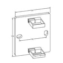 Anclaje Lateral De Tuberia Cuadrada 40X40mm.