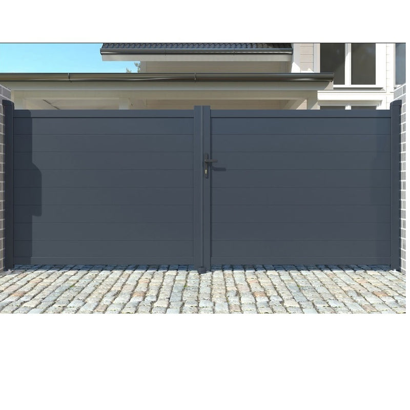 Perfil Lama para Puertas - Fijos - Portones. Espesor 1.2 mm. Largo 5.85 mts. Acabado Dark Grey