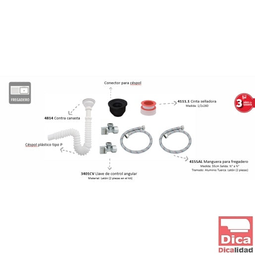 Kit de instalación para fregadero