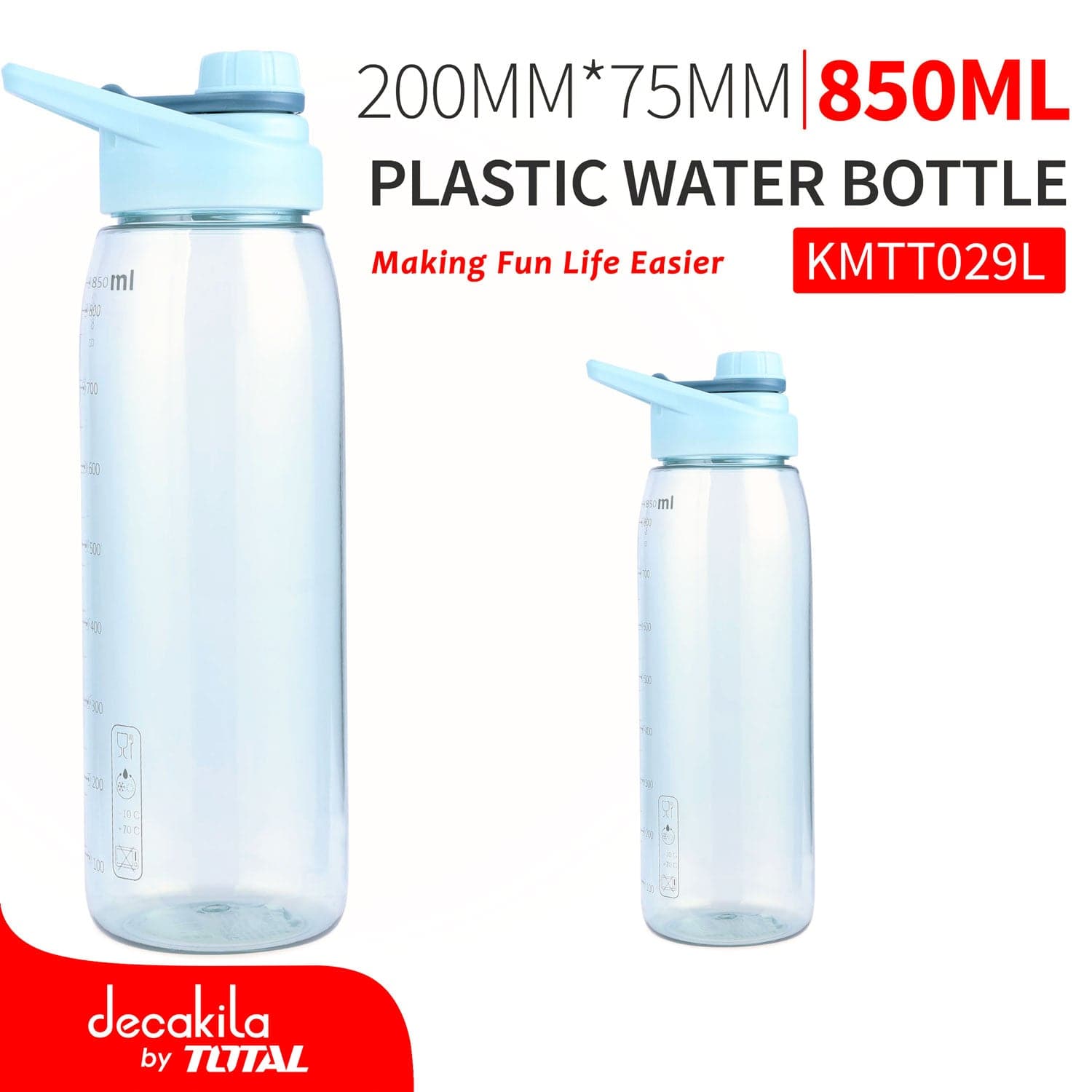 Botella Termo Libre De BPA De 850Ml, 255Mmx75mm, 135G