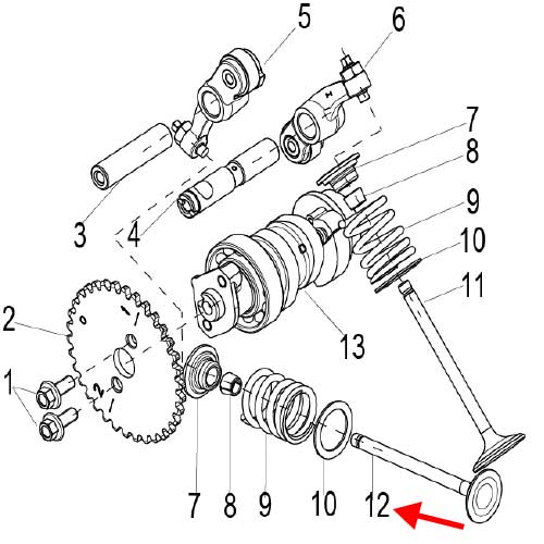 Valvula de escape (K-BLADE125)