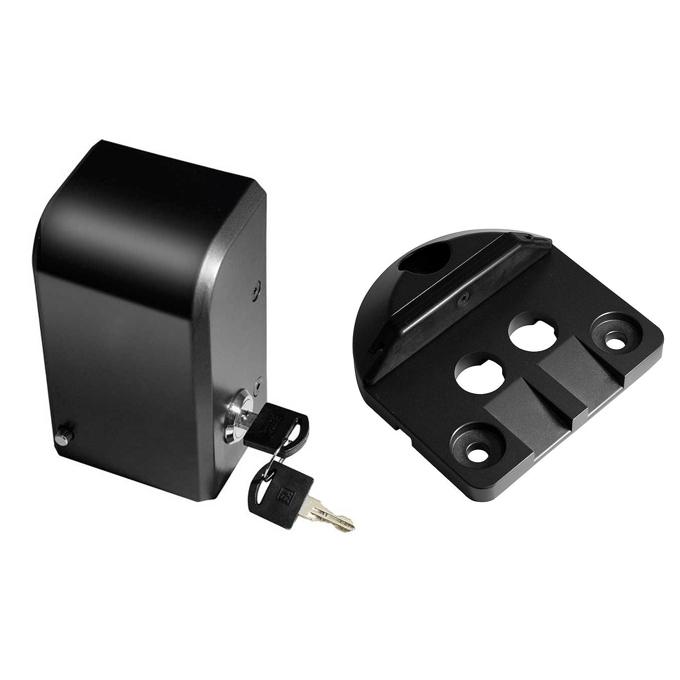 Cerradura electrica para motores de porton batientes Entrada de voltage DC 24V