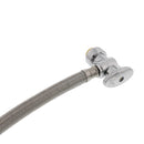 Tubo de abasto de acero inoxidable de 18" con llave de angulo para lavamanos 1/2"