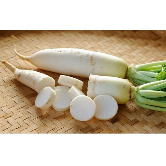 Semillas de rabano, Daikon / Minowase japonés (100% Heirloom/No Híbrido/No GMO). 120 semillas aprox.