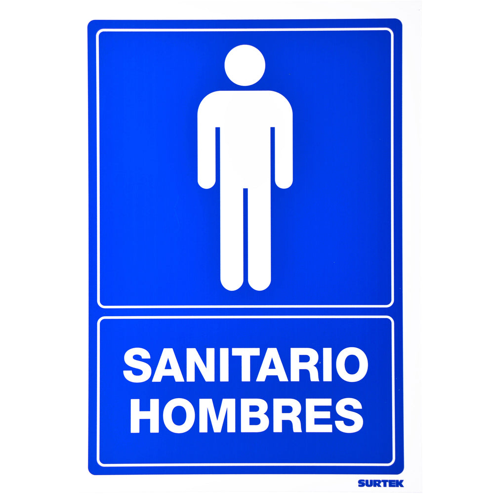 Letrero "Sanitario hombres" Surtek