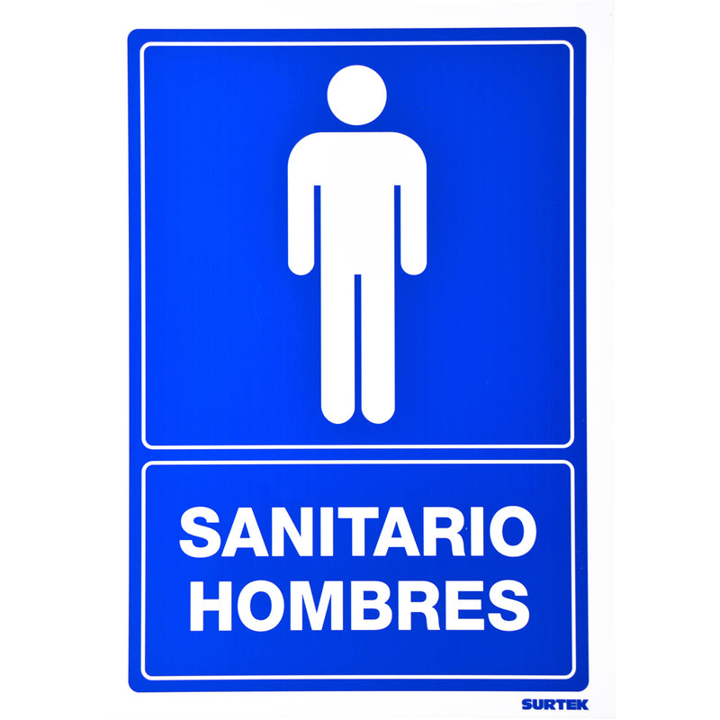 Letrero "Sanitario hombres" Surtek