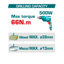 Drill taladro Inalámbrico 1/2" 20V  66 Nm  22+1  Motor sin escobillas. Batería y cargador por separado. Super Total