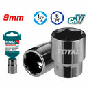 Socket 1/2" hexagonal 9mm. Material 50BV30 de alta dureza.