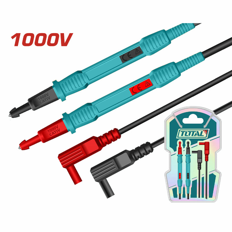 Cable Y Puntas De Prueba Para Multímetro 100Cm CAT Ⅲ1000V Lápiz 150Mm. Apto Para Medidor Abrazadera