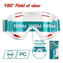 Lentes De Seguridad. Campo De Visión 180º. Material: PVC. Alta Transparencia.