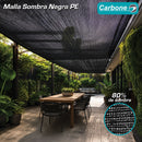 Malla Sombra Negra PE 80% De Sombra. Densidad 120 g/m² Para Jardín Cultivo Patio Terraza (2x50m)