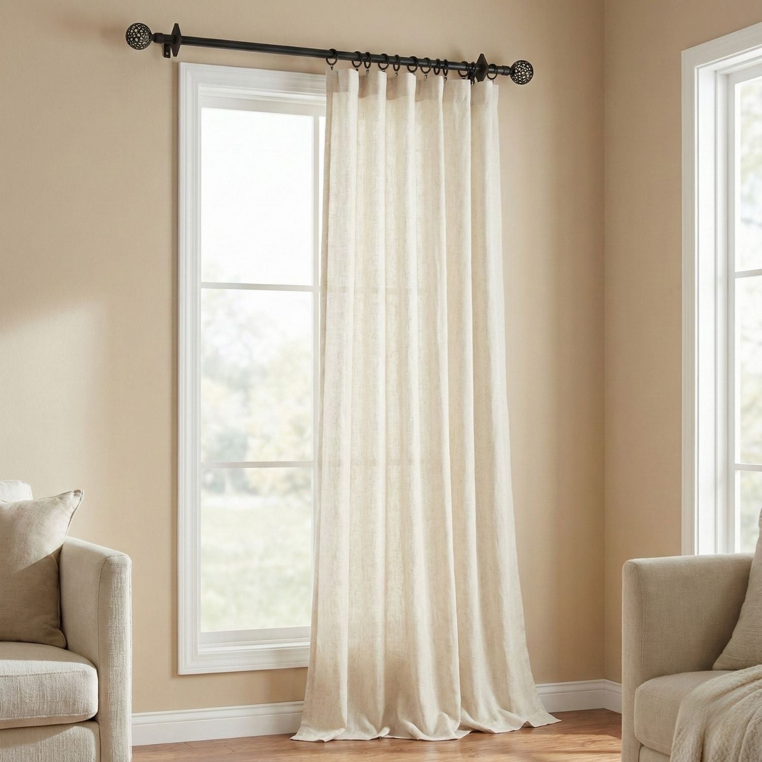 Barra tubo Ajustable Para Cortinas , Closets Y Duchas De Acero Inoxidable. Barra Extensible.Color Negro 70-120cm.