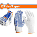 Guantes De Puntos De PVC. Calibre 10(XL). (Se Vende 12 Pares/Paquete)