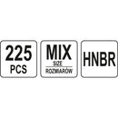 Sellos juntas tóricas HNBR aires acondicionados. Orings anillos alta calidad (225pcs Surtidas)