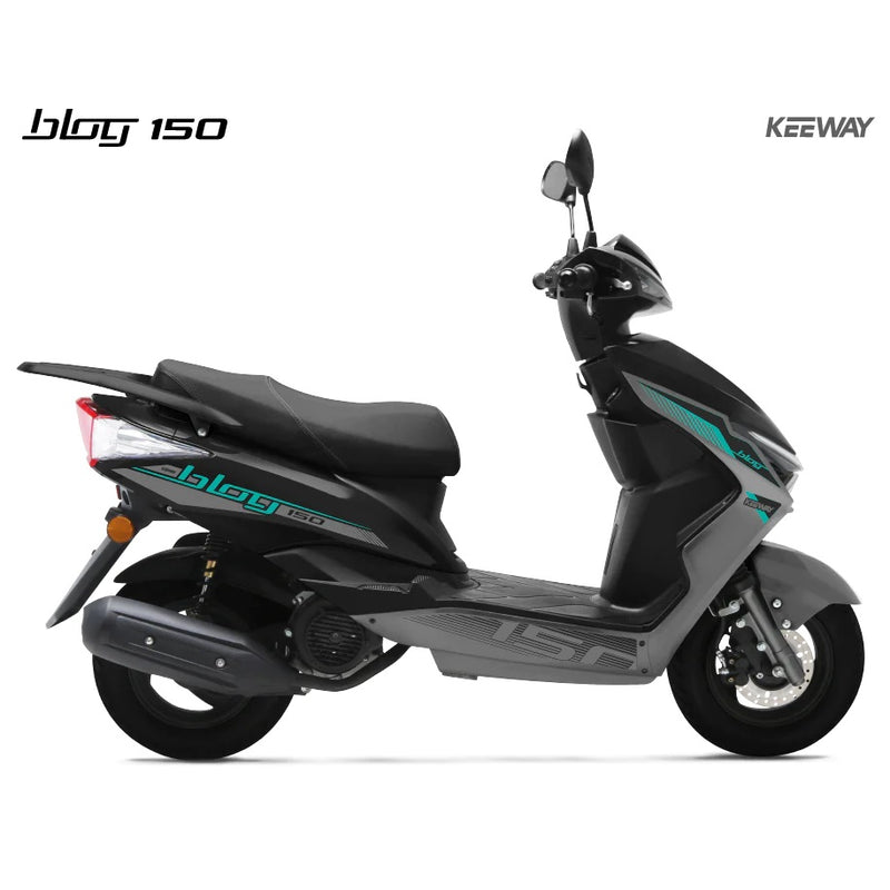 Moto Keeway Scooter BLOG150 150cc Color Gris Motor Monocilindro. 4 Tiempos. 2 Valvulas. Tanque 6.6 L.