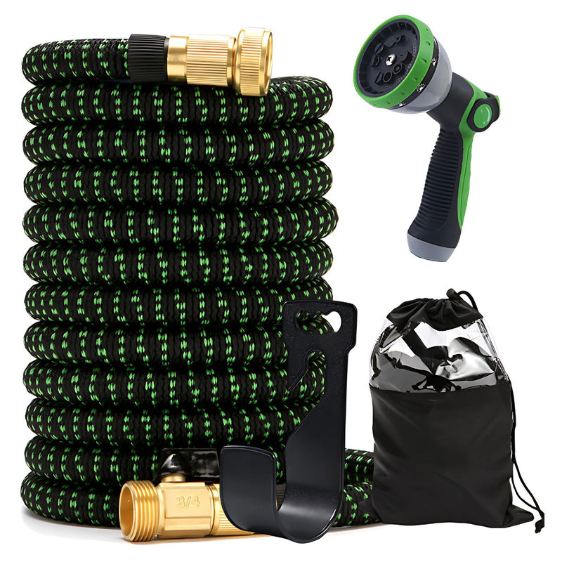 Mangueras de agua para Jardín Expandibles con Boquilla Multifunción y Accesorios.