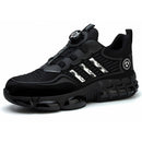 Botas Zapatillas De Seguridad con Punta De Acero. Color negro y blanco. (Talla 44) Calzado de Trabajo Atlético.