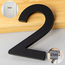 Número 2 en Acrílico Autoadhesivo 10x6.6cm para Fachadas y Puertas. Letrero Señal Numérica Adhesiva.