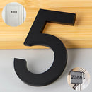 Número 5 en Acrílico Autoadhesivo 10x6.6cm para Fachadas y Puertas. Letrero Señal Numérica Adhesiva.