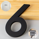 Número 6 en Acrílico Autoadhesivo 10x6.6cm para Fachadas y Puertas. Letrero Señal Numérica Adhesiva.