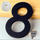 Número 8 en Acrílico Autoadhesivo 10x6.6cm para Fachadas y Puertas. Letrero Señal Numérica Adhesiva.