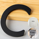 Letra C en Acrílico Autoadhesivo 10x6.6cm para Fachadas y Puertas. Letrero Señal Alfabética Adhesiva.