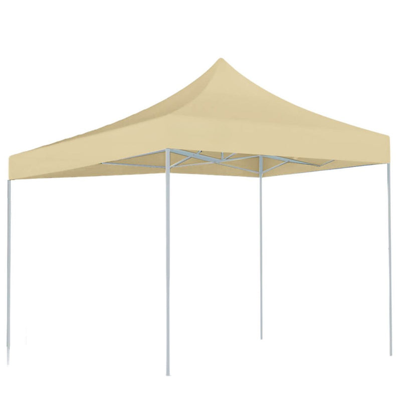 Tolda Gazebo Plegable. 3x3 M. Incluye Tubos. Color Crema. Carpa