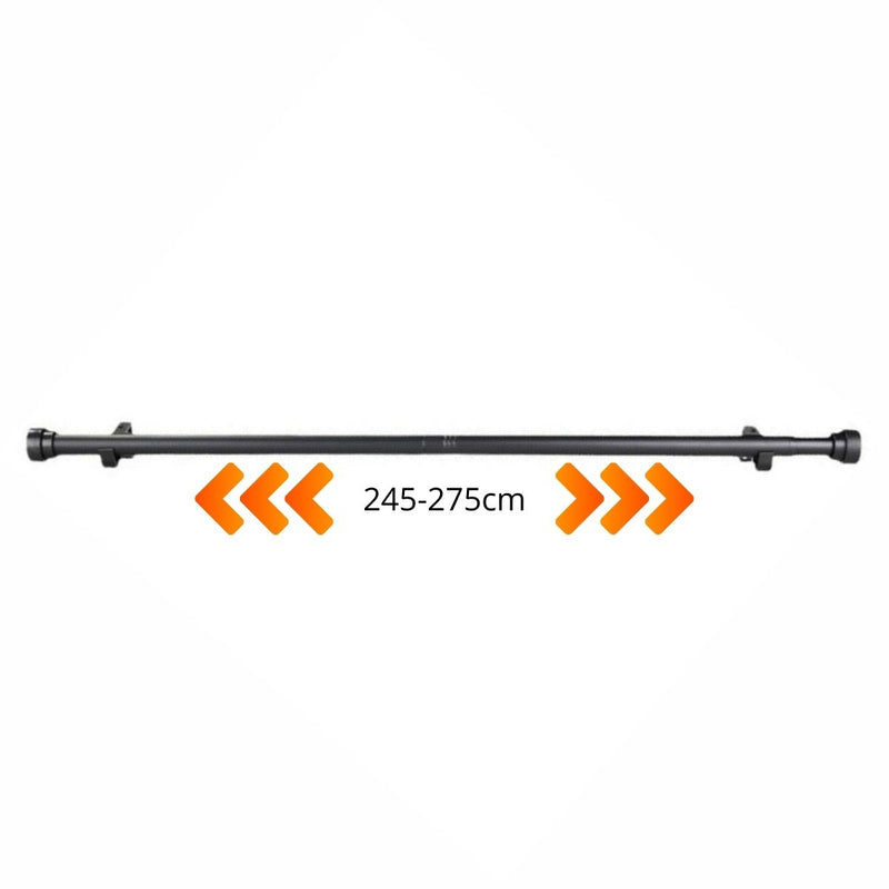 Riel para Cortina  Extensible (245-275 cm). Barras Cortinero Resistente. Incluye accesorios.